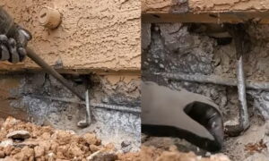 Loose anchor bolts in a crawl space indicating foundation connection failure