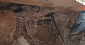 Failing J-bolts beside standard knife anchor bolts for foundation upgrade